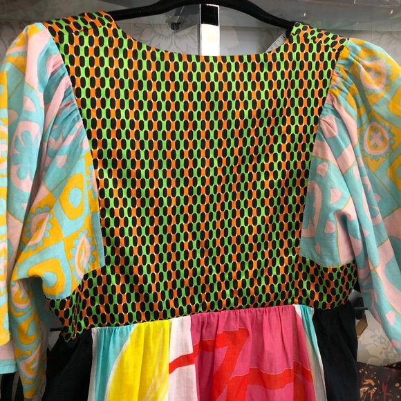 CUSTCO BARCELONA Sheer Cotton Print Dress - Picture 6 of 7